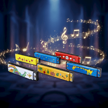 Desenli Metal Mızıka 