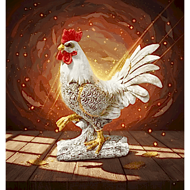 Özel Tasarım Polyester Horoz Figürü