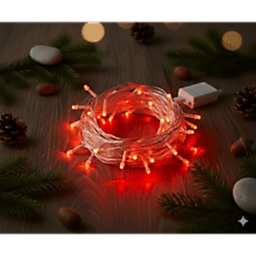 Damla Uçlu Kırmızı Dekoratif Işık 10 Metre 100 LED 