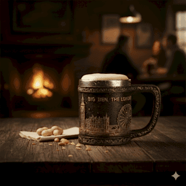 Londra Detaylı Çelik Kupa