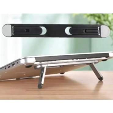 Siyah 2 Kademeli Katlanabilir ve Yapışkanlı Laptop Standı 