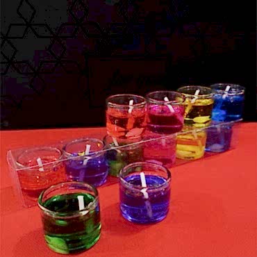 6'lı Jel Renkli Mum