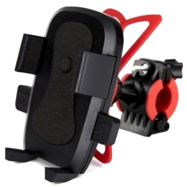 Lastik Destekli Standlı Bisiklet Telefon Tutucu