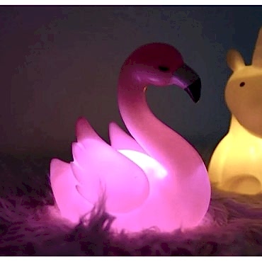 LED Işıklı Flamingo Masa Lambası
