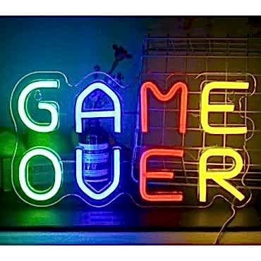 GAME OVER Tasarımlı Neon Led 