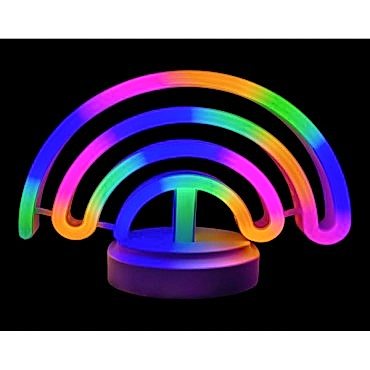 Neon Işıklı Gökkuşağı Masa Gece Lambası 