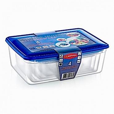 4'lü Köşeli Saklama Kabı Seti 