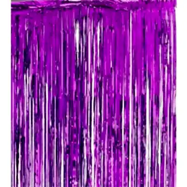  Işıltılı Duvar ve Kapı Perdesi Mor Renk 