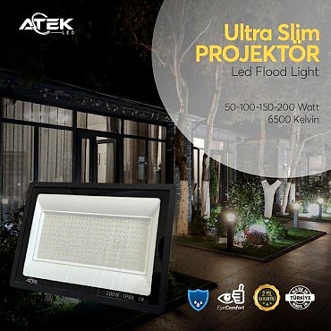 Ultra Slim Projektör Dış Mekan LED Işık 