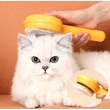 Hamburger Şekilli Otomatik Temizlenen Evcil Hayvan Tarağı