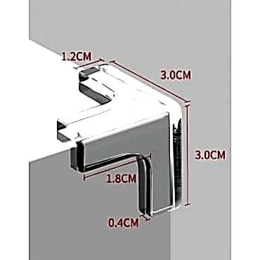 8'li Set Silikon Şeffaf Masa Kenarı Koruma Aparatı