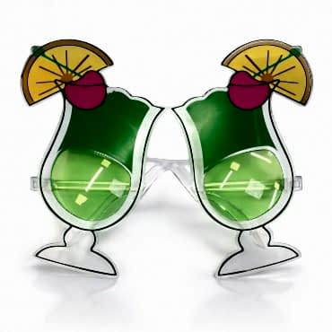 Yeşil Kokteyl Bardak Parti Gözlüğü