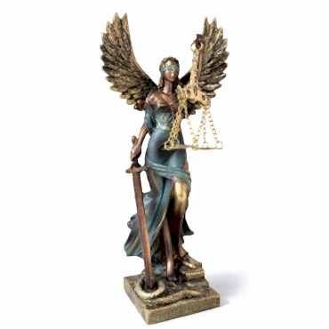 24x7 cm Polyester Kanatlı Adalet Biblosu 