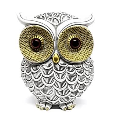 10x7 cm Polyester Baykuş Figürü 