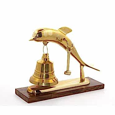 Pirinç Yunus Balığı Tasarımlı Çan 