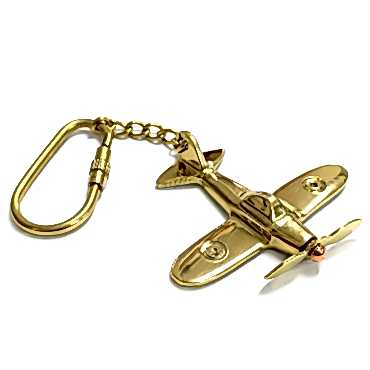 Pirinç Uçak Anahtarlık 