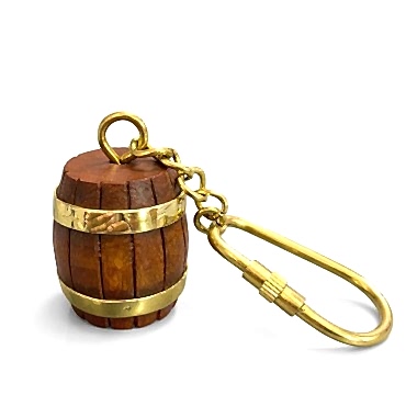 Pirinç Fıçı Anahtarlık 