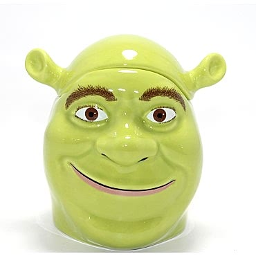 3D Shrek Tasarımı Porselen Kupa Bardak (Büyük Boy)