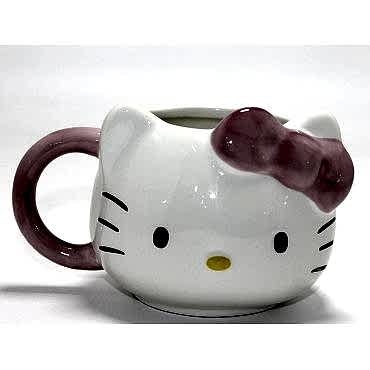 3D Hello Kitty Tasarımı Porselen Kupa Bardak