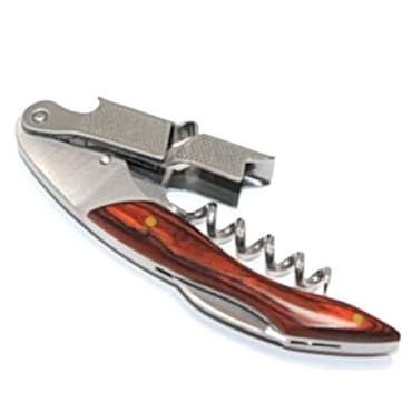 Ahşap Saplı Profesyonel Çelik Tirbuşon Ve Çok Fonksiyonlu Şarap Açacağı 