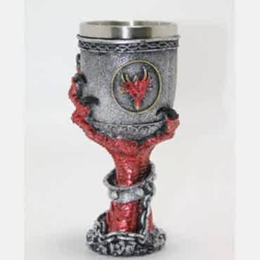 Ejderha Pençesi Tasarımlı 3D Kabartmalı Paslanmaz Çelik Kadeh Bardak