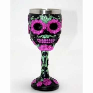 Day Of The Dead Şeker Kurukafa Tasarımlı 3D Çelik Kadeh Bardak