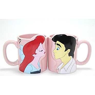 Küçük Deniz Kızı Ariel Ve Prens Eric Çift Kupa Bardak Seti 