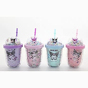 Kuromi Figürlü Pipetli Kapaklı Kupa Bardak 