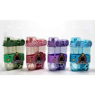 Capybara Çift Bölmeli Pipetli Suluk 