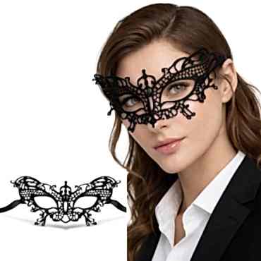 Siyah Dantel Venedik Maskesi Kadın – Zarif Parti & Balo Maskesi 2 No