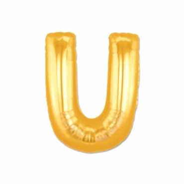 Altın Sarısı Folyo U Harfi Balon 1 Metre
