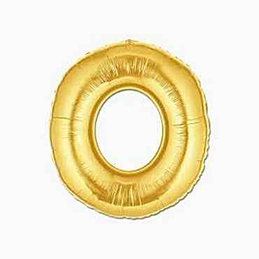 Altın Sarısı Folyo O Harfi Balon 1 Metre