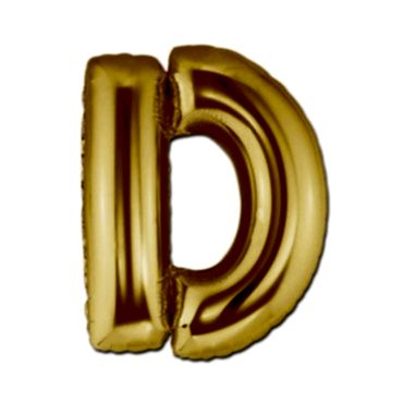Altın Sarısı Folyo D Harfi Balon 1 Metre