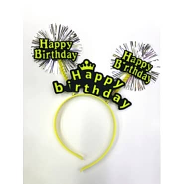 Happy Birthday Neon Renk Doğum Günü Tacı - 12 Adet