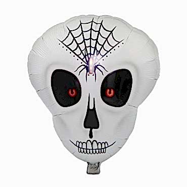 Örümcek Ağ Desenli İskelet Folyo Balon