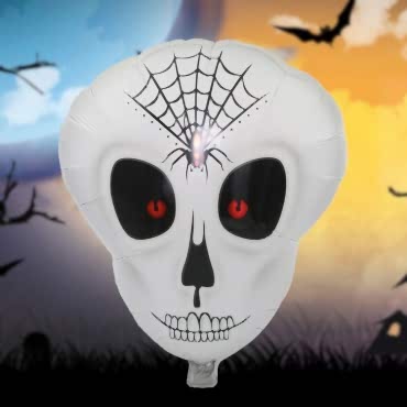 Örümcek Ağ Desenli İskelet Folyo Balon