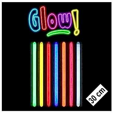 Karanlıkta Parlayan Fosforlu Glow Stick Kalın 30 cm 1 Adet