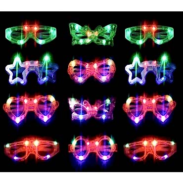 Led Işıklı Yanar Söner Parti Gözlüğü Seti 12 Adet