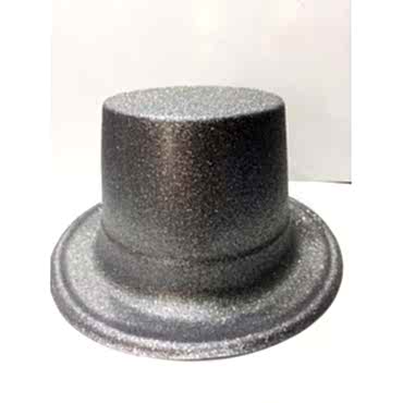 Plastik Parti Şapkası Gümüş Siml