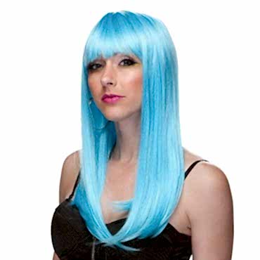 Turkuaz Mavi Parti Peruğu
