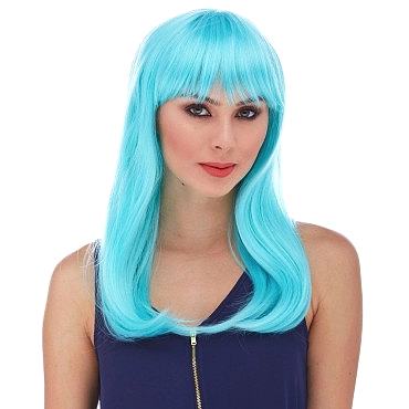 Turkuaz Mavi Parti Peruğu