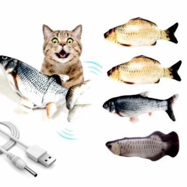 Hareketli Balık Kedi Oyuncağı Şarjlı