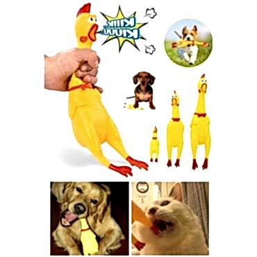 Ses Çıkaran Tavuk Kedi Köpek Oyuncağı 38 cm.