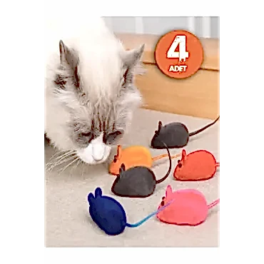 Kedi Eğitim Oyun Faresi 4 Adet