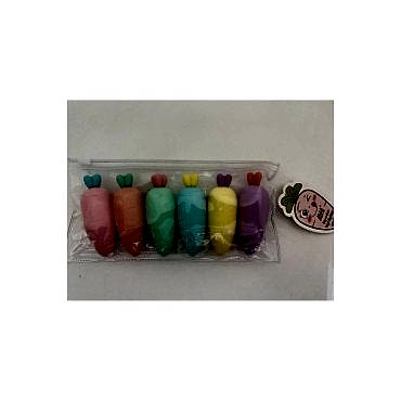 Havuç Tasarımlı Fosforlu Kalem Seti