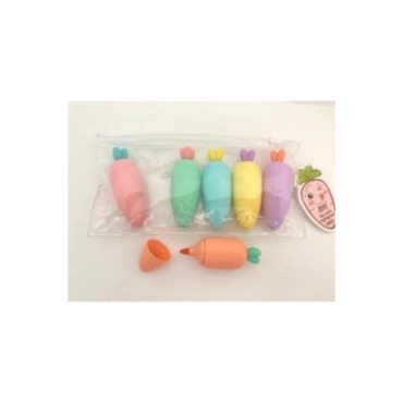 Havuç Tasarımlı Fosforlu Kalem Seti