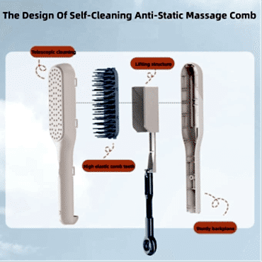 Kendini Temizleyen Saç Tarağı
