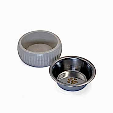 Mikopet Organik Seramik Mama Kabı Gri