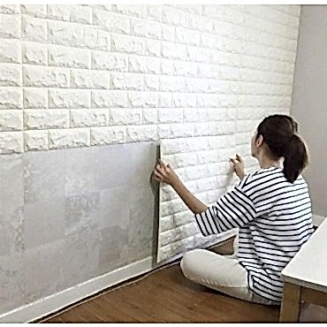 3D Tuğla Desenli Kendinden Yapışkanlı Duvar Paneli 58x38 cm