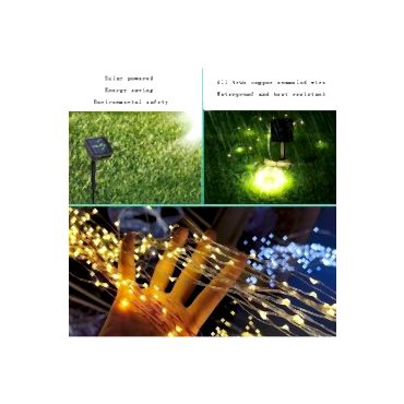 Güneş Enerjili 200 LED Dış Mekan Aydınlatma Şeridi